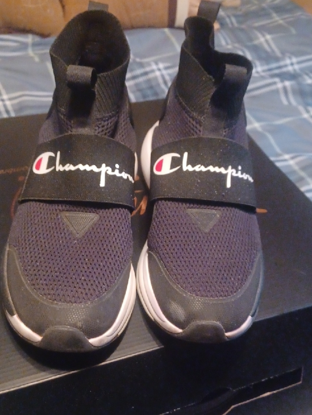 Champion Men's Slip-On Athletic Sneakers - Black/Wht